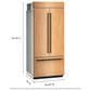 KitchenAid 20.8 Cu. Ft. Built-In French Door Bottom Mount Refrigerator with Platinum Interior in Panel Ready, , large