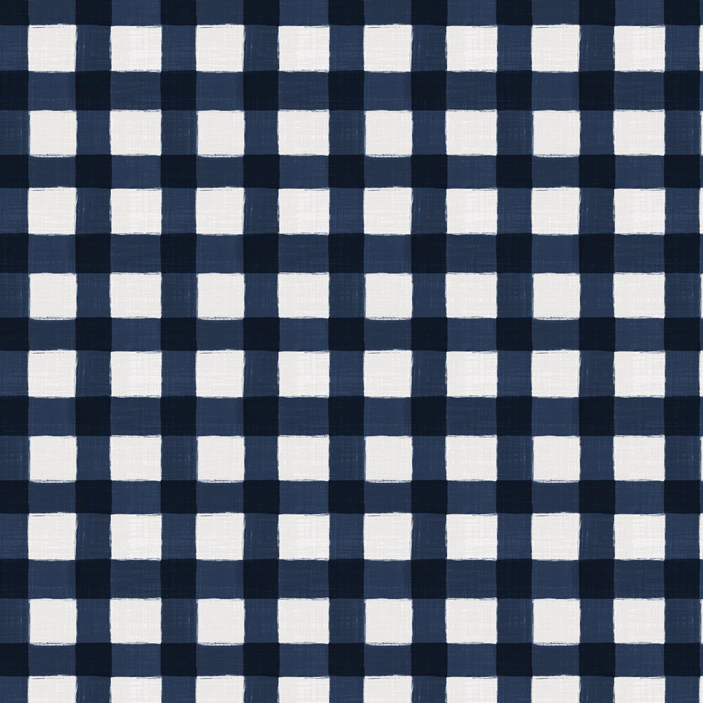 Skyline Furniture Storage Ottoman in Buffalo Gingham Blue, , large