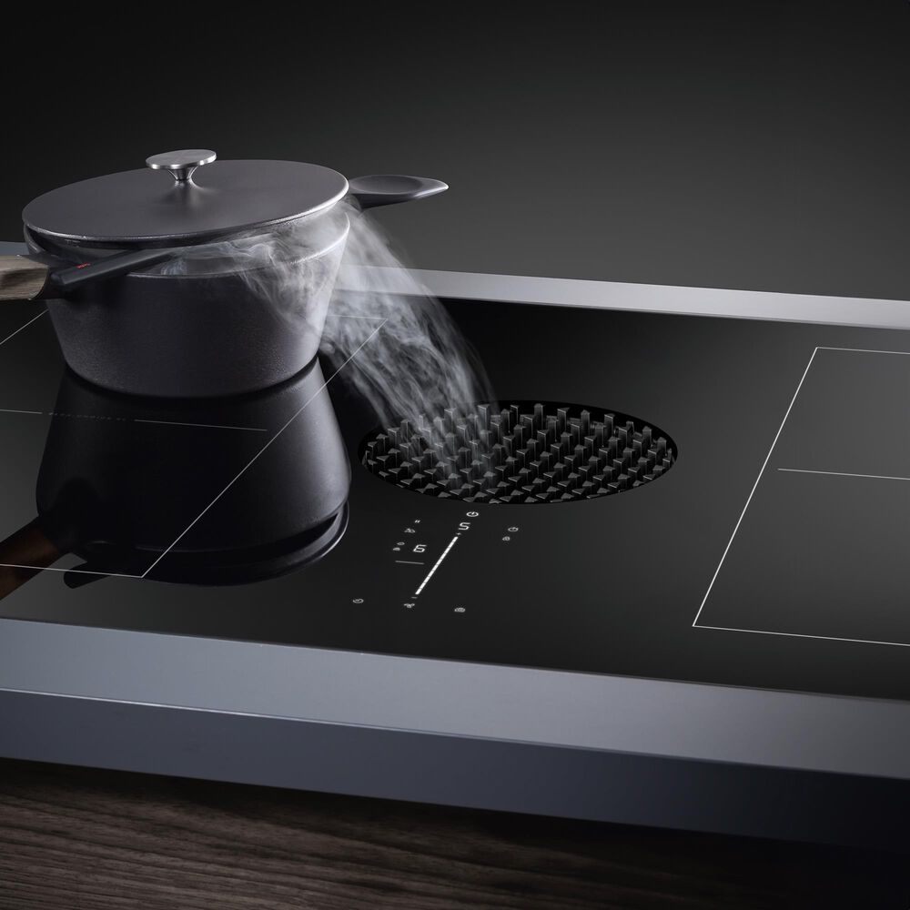 JennAir 36&quot; Induction Downdraft Cooktop in Black, , large