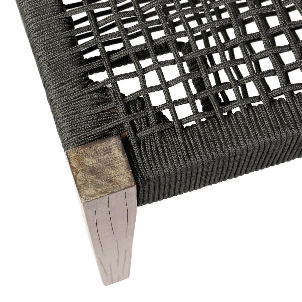 Armen Living Rhett Patio Bench in Charcoal, , large