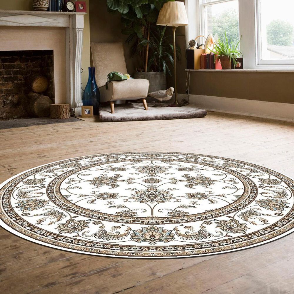 Radici USA Pisa 1780 7&#39;10&quot; Round Bone Area Rug, , large