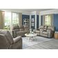 HomeStretch Sapphire Manual Rocking Loveseat with Console in Canyon Fog, , large