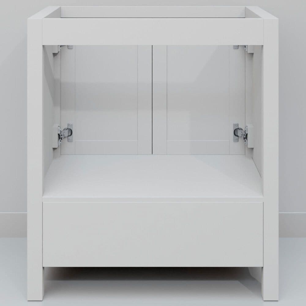 Lexora Home Jacques 30" Single Bathroom Vanity in White with 2 cm White Quartz Top and Rectangular Sink, , large
