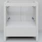 Lexora Home Jacques 30" Single Bathroom Vanity in White with 2 cm White Quartz Top and Rectangular Sink, , large