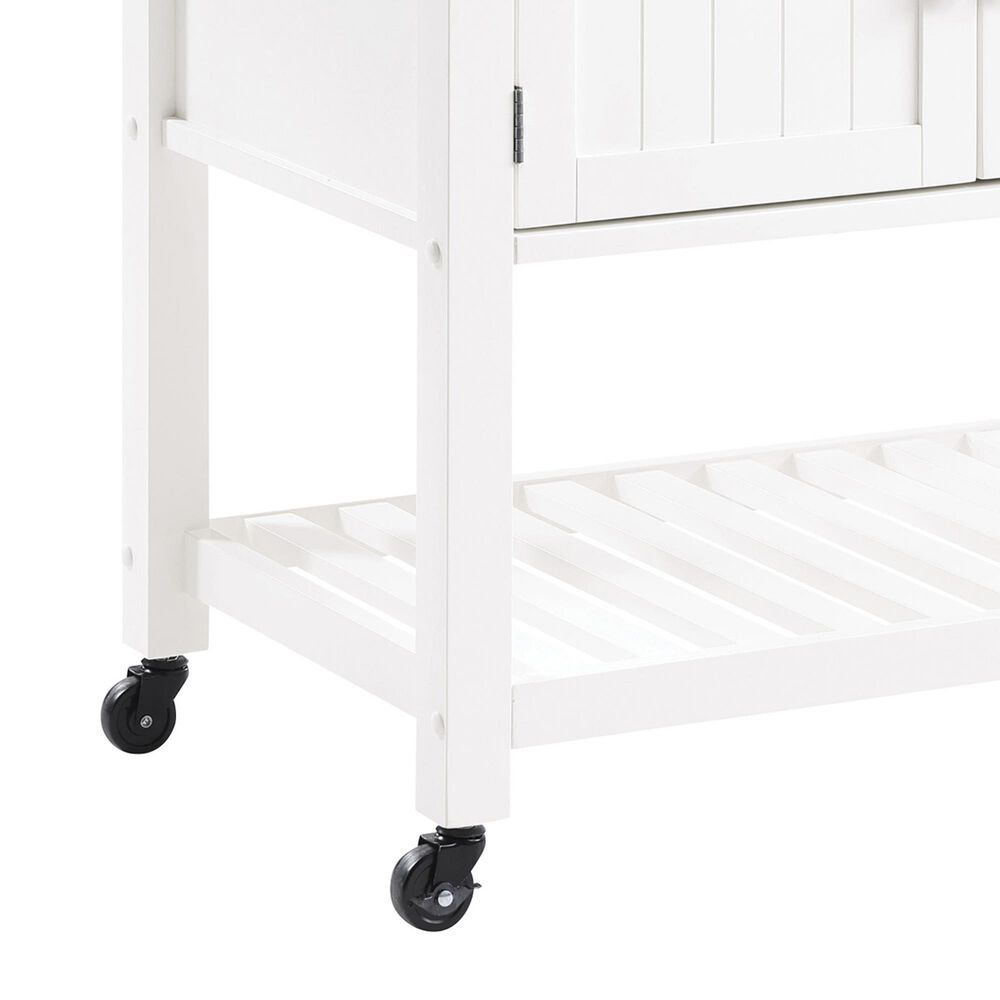 Valor Living Stirling Kitchen Cart in White, , large