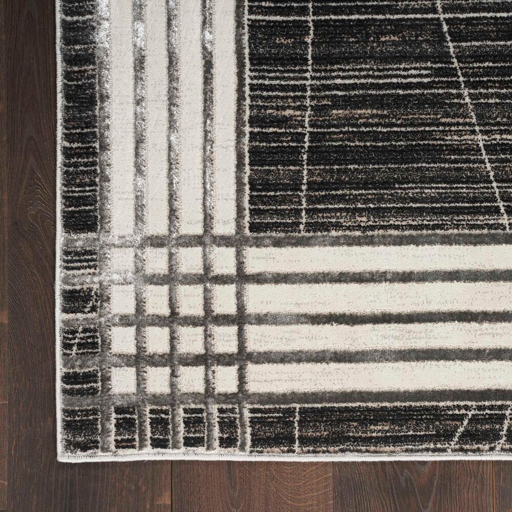 Nourison Desire 7&#39;10&quot; x 9&#39;10&quot; Charcoal, Silver and White Area Rug, , large