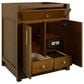 James Martin Bellshire 30" Single Bathroom Vanity in Honey Oak with Single Hole 3 cm White Zeus Silestone Top and Rectangular Sink, , large
