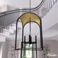 Hunter Dukestown 18" 4-Light Pendant in Natural Iron and Gold Leaf, , large