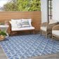 Nourison Aloha Floral 7"10" x 10"6" Blue Indoor/Outdoor Area Rug, , large