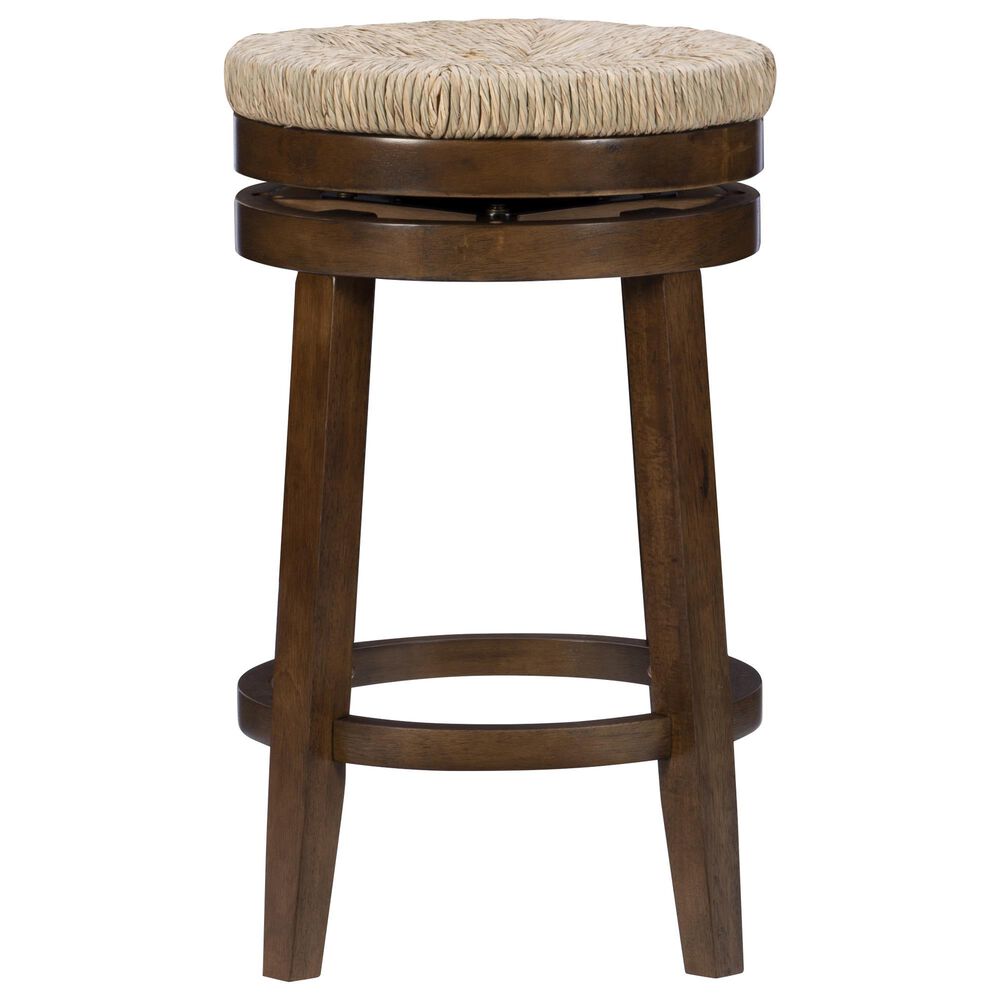Linon Home Decor Morgan Swivel Counter Stool in Walnut, , large