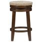 Linon Home Decor Morgan Swivel Counter Stool in Walnut, , large