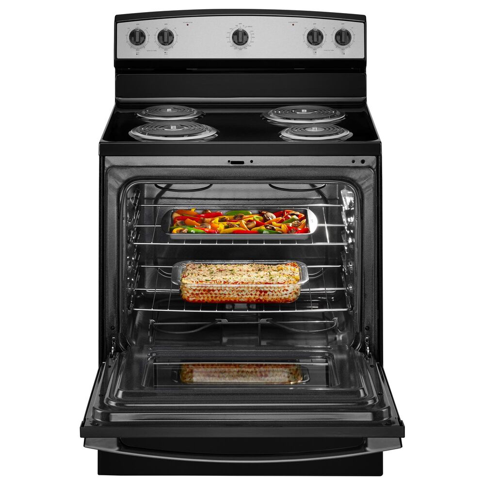 Amana 4.8 Cu. Ft. Electric Range with Knob Controls in Stainless Steel, , large