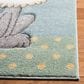 Safavieh Carousel Animals 2"3" x 10" Ivory and Blue Kids Runner, , large