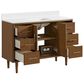 37B Mertola 48" Single Bathroom Vanity Cabinet in Dark Maplewood with White Composite Stone Top and Backsplash, , large