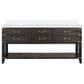 Lexora Home Norwalk 72" Double Bathroom Vanity in Brown Oak with White Quartz Top and Rectangular Sinks, , large