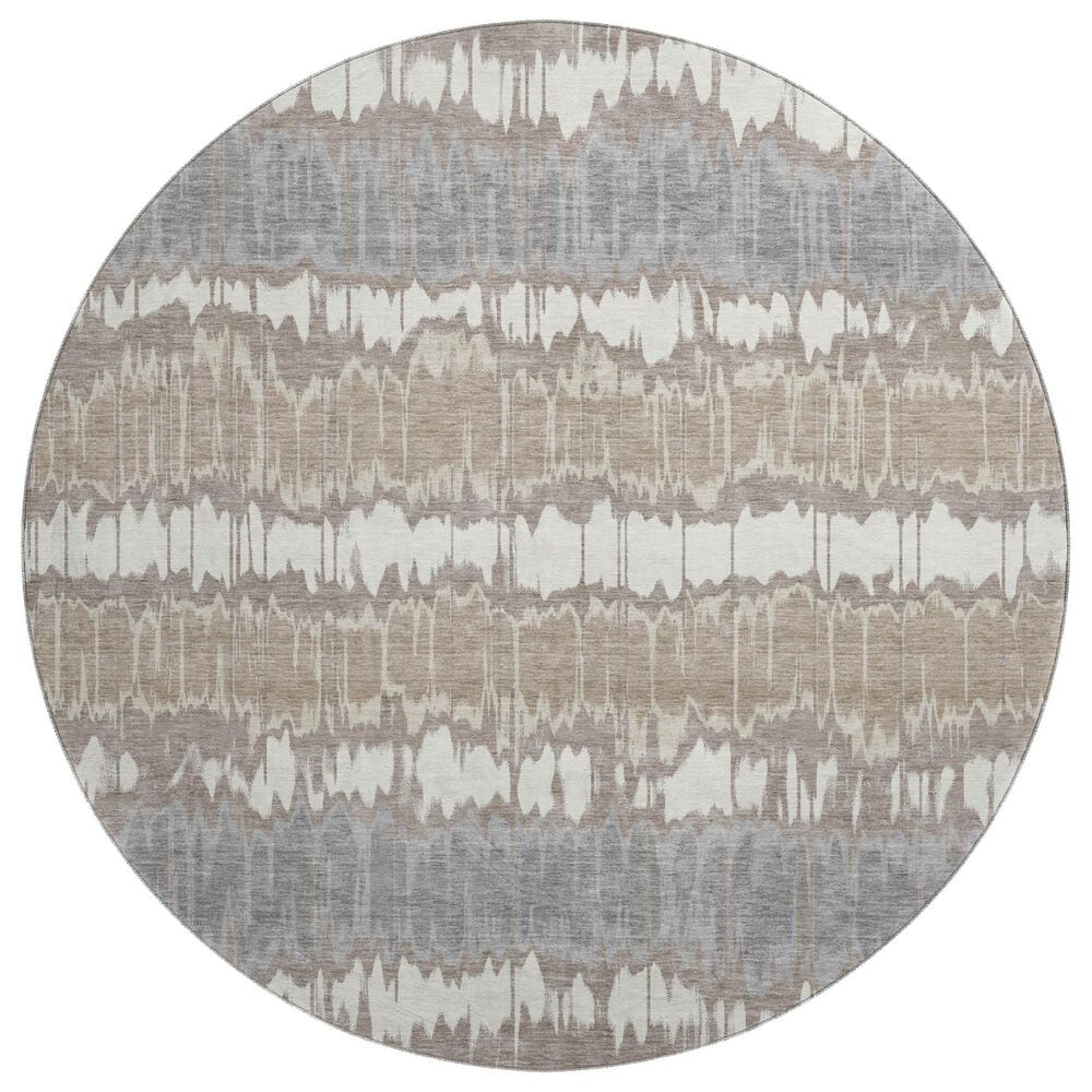 Dalyn Rug Company Neo NO9 8" Round Taupe Area Rug, , large