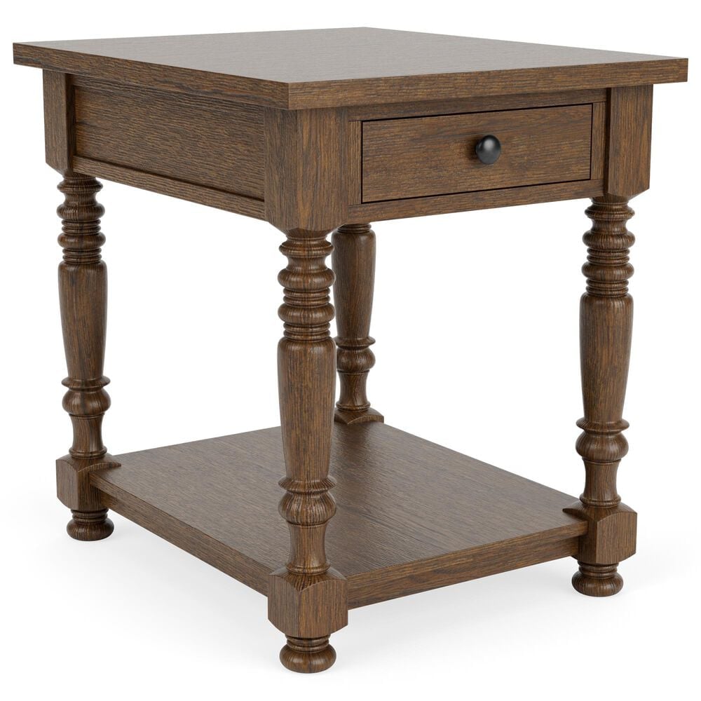 Riverside Furniture Eastlake End Table in Whiskey Oak, , large