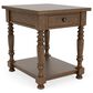 Riverside Furniture Eastlake End Table in Whiskey Oak, , large