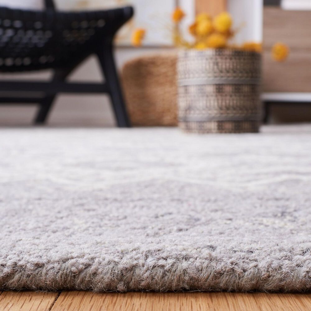 Safavieh Micro-Loop Southwestern 2&#39;3&quot; x 9&#39; Ivory and Grey Runner, , large