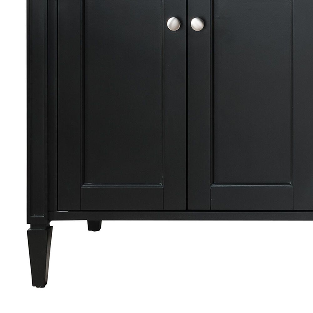 James Martin Vanities Brittany 72&quot; Double Bathroom Vanity in Black Onyx with 3 cm Lime Delight Quartz Top and Rectangular Sinks, , large