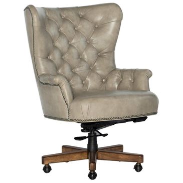 Hooker Furniture Issey Executive Swivel Tilt Chair in Bisque and Mahogany Finish, , large