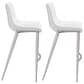 Zuo Modern Magnus Bar Stool in White and Silver (Set of 2), , large