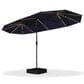 HOMLUX 13" Outdoor Double-Sided Market Umbrella with Base  in Navy Blue, , large