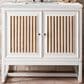 James Martin Vanities Athens 36" Single Bathroom Vanity in Glossy White with 3 cm Ethereal Noctis Quartz Top and Rectangular Sink, , large