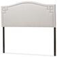 Baxton Studio Aubrey King Upholstered Headboard in Greyish Beige, , large