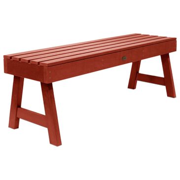 Highwood USA Weatherly 4" Picnic Backless Bench in Rustic Red, , large