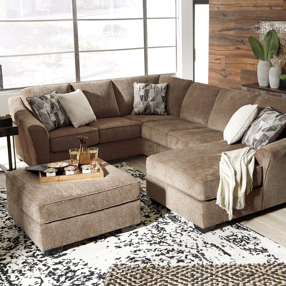 Ashley Graftin Oversized Accent Ottoman in Teak, , large