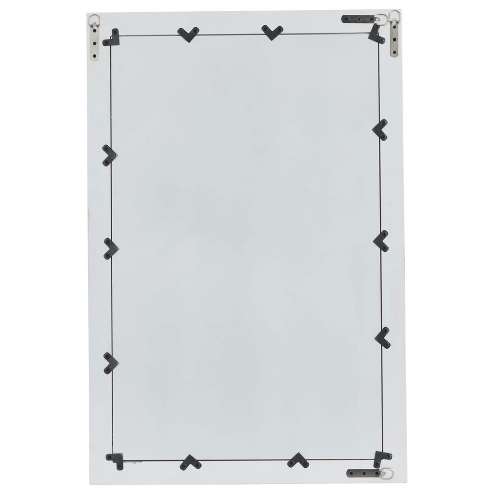 Maple and Jade 36&quot; Wood Rectangular Minimalistic Wall Mirror in Matte White, , large