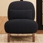 Morden Fort Cloud Boucle Armless Chair in Black, , large