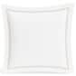 Ann Gish Ready-to-Bed 2.0 Cotton with Trim 26" Square Euro Sham in White and Silver, , large