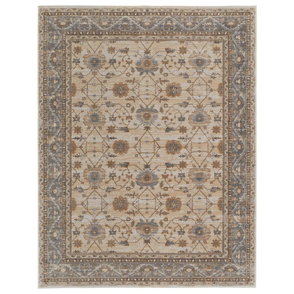Feizy Celene 39KVF 5" x 7"6" Beige and Gray Area Rug, , large