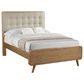 Pacific Landing Robyn Full Upholstered Platform Bed in Cool Biege and Light Ash, , large
