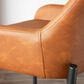 LumiSource Daniella 24" Counter Stool with Camel Upholstery in Black (Set of 2), , large