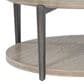Ashley Dyonton Round Cocktail Table in Light Grayish Brown and Gunmetal, , large