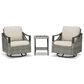 Sunwell Garden 3-Piece Patio Chat Set with Side Table in Beige, , large