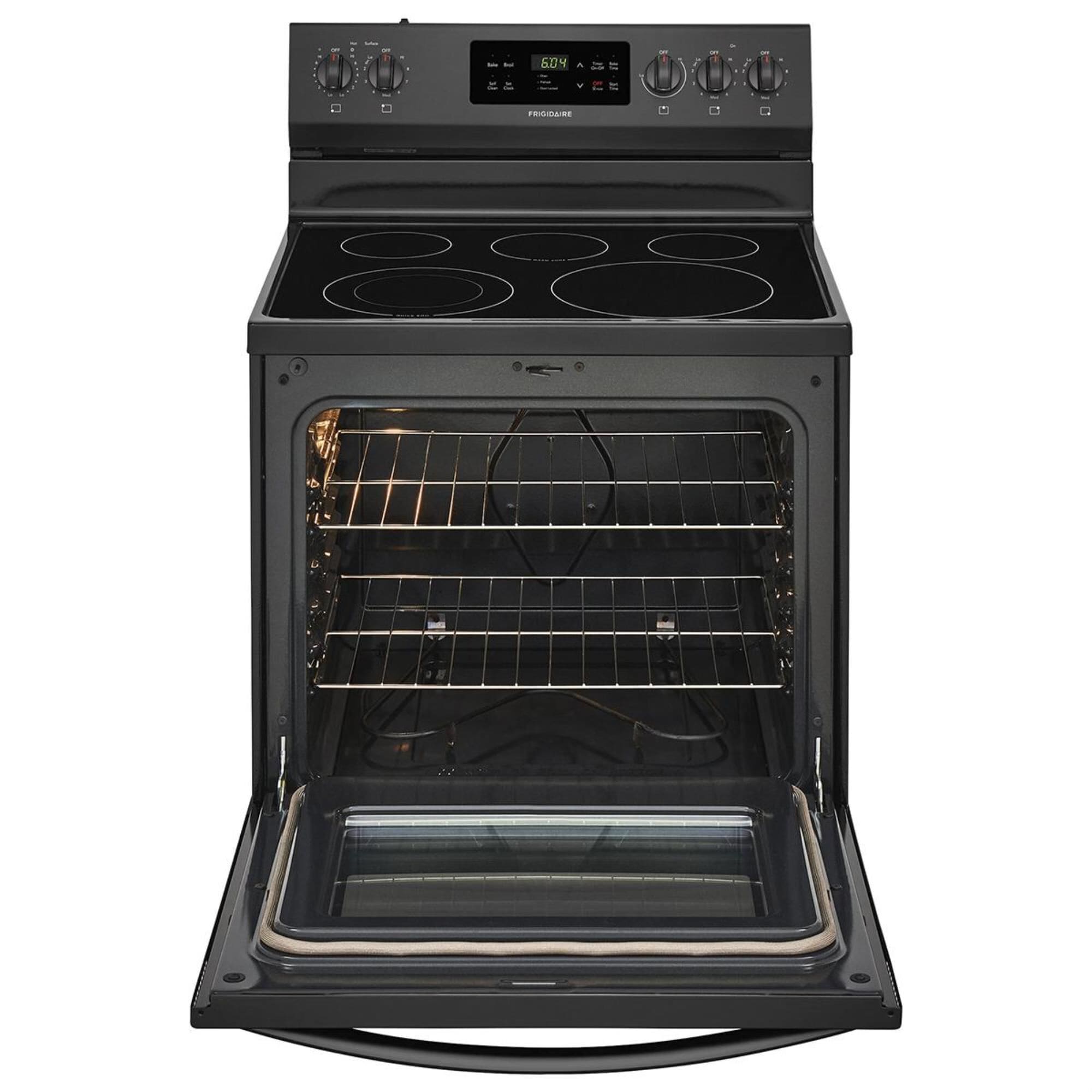 black smooth top electric stove