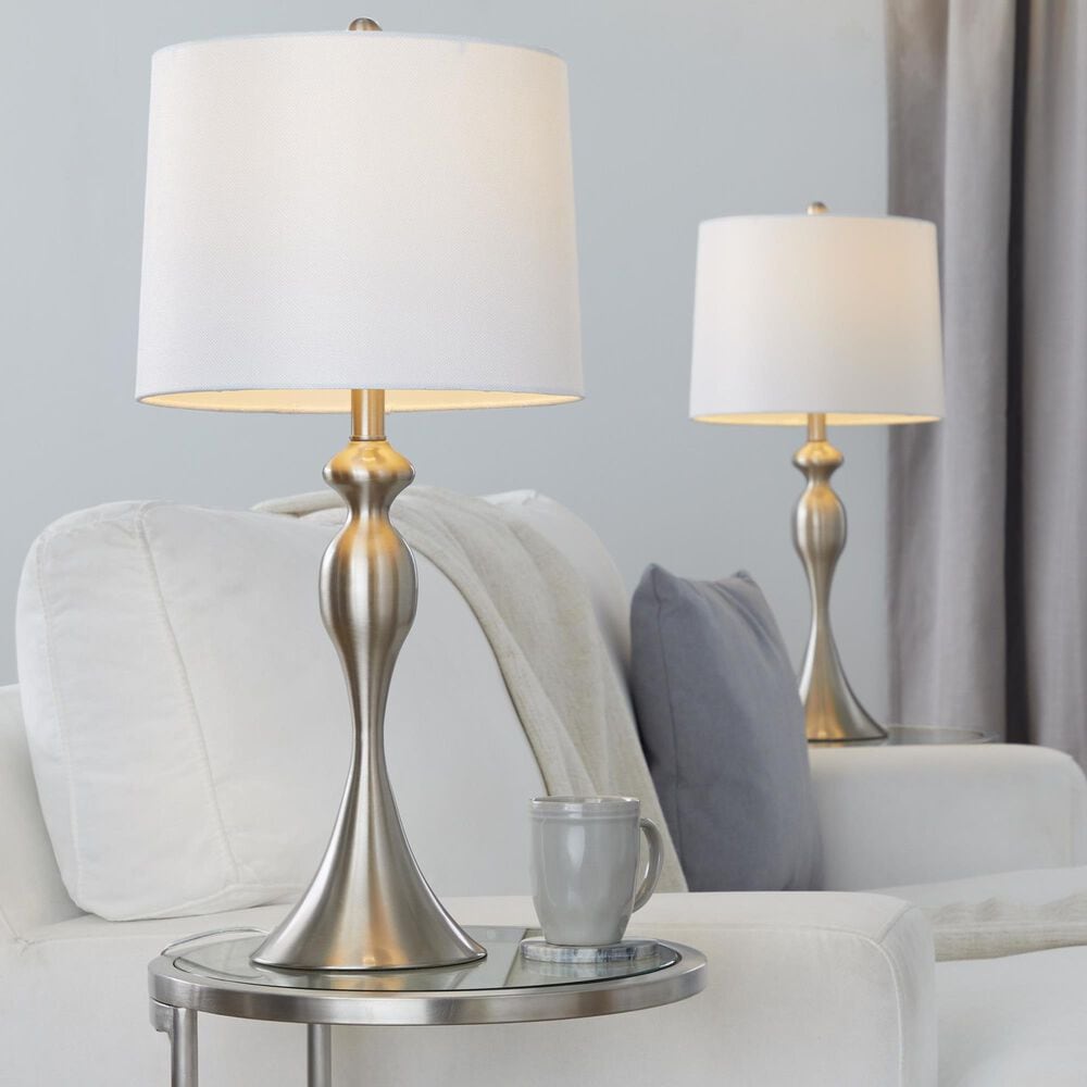 LumiSource Ashland Table Lamp in Brushed Nickel (Set of 2), , large