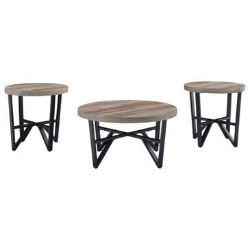 Ashley Deanlee 3-Piece Table Set in Grayish Brown and Black, , large