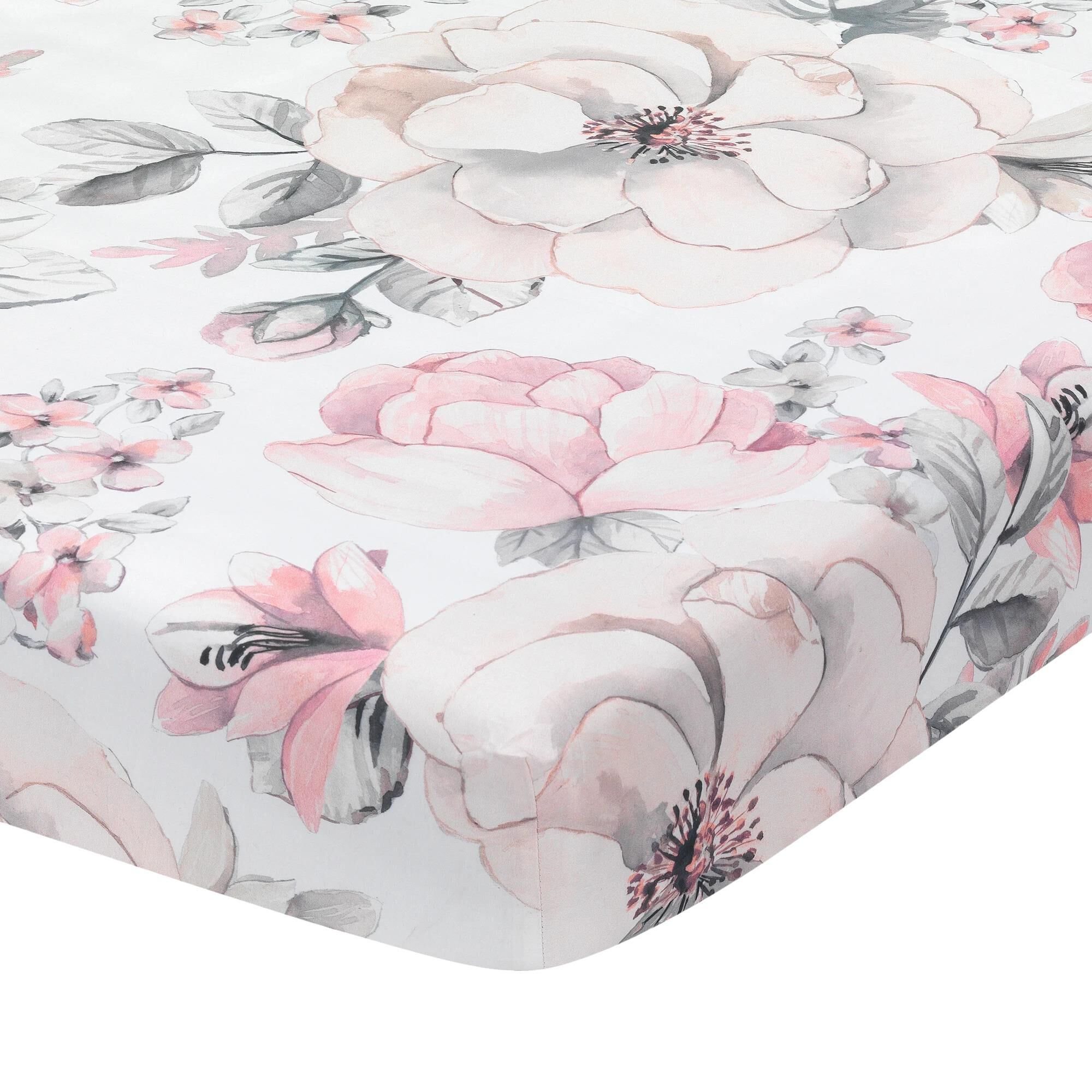Crib bedding pink and grey outlet