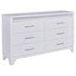Ashley Jarlee 5-Piece King Upholstered Bedroom Set in White, , large