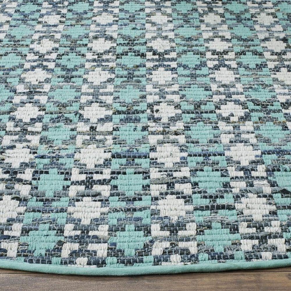 Safavieh Montauk Southwestern 4&#39; Round Turquoise and Multicolor Area Rug, , large