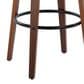 LumiSource Grotto Swivel Bar Stool with Black Velvet Upholstery in Walnut Wood and Black (Set of 2), , large