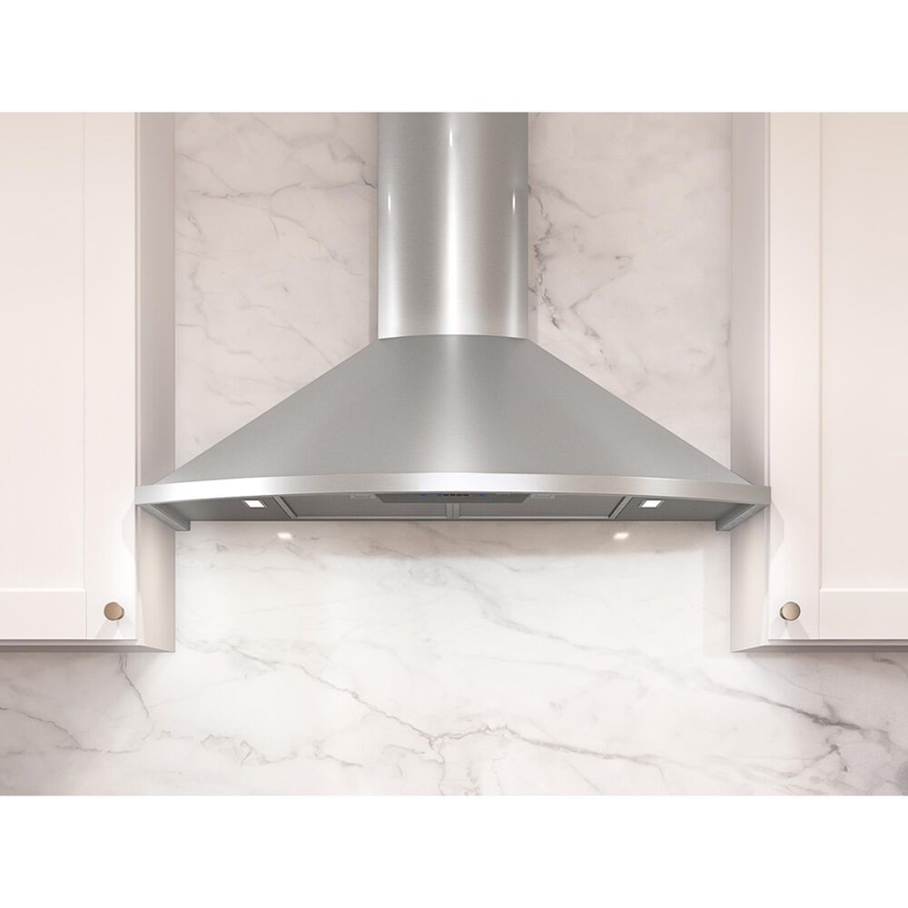 Zephyr Savona 36" Wall Mount Chimney Hood in Stainless Steel, , large
