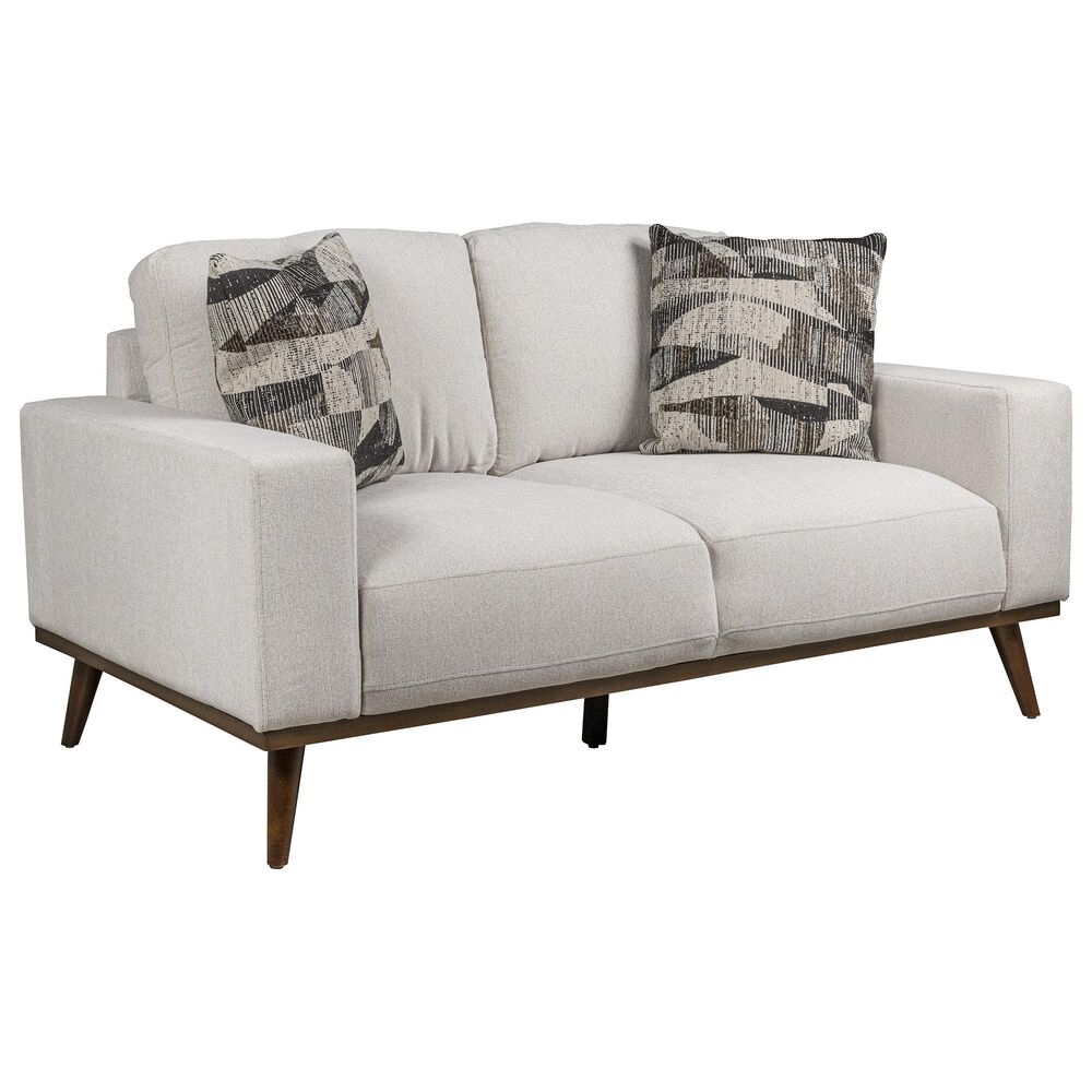 Golden Wave Furniture Heath Stationary Loveseat in White, , large