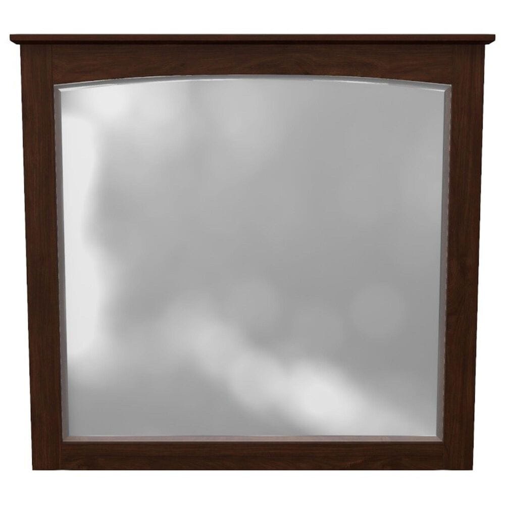 Archbold Furniture Shaker Dresser Mirror in Brown Mahogany, , large