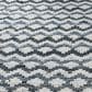 Safavieh Montauk Chevron 10" x 14" Ivory, Blue and Black Area Rug, , large
